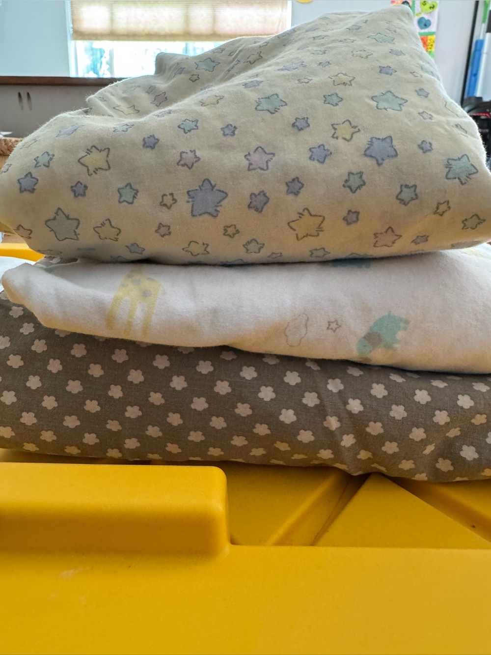 Plush Baby Flannel Crib Sheet Set in Pale Green, White & Gray